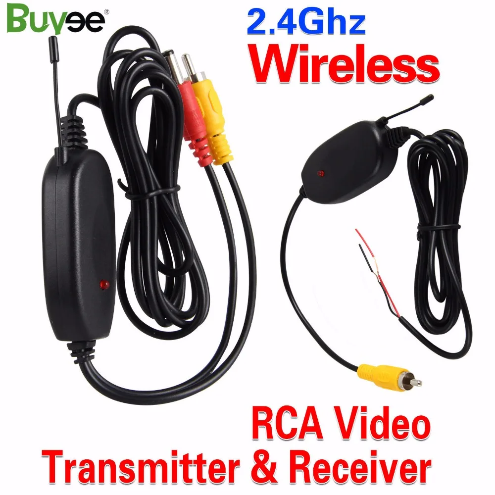 

Buyee 2.4 Ghz Wireless RCA Video Transmitter & Receiver kit for Rear View Camera Car Reverse parking Camera for Rearview monitor