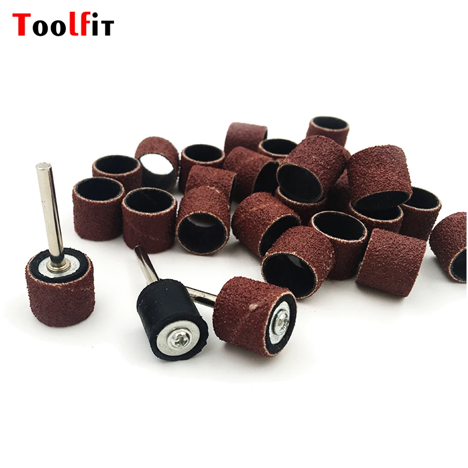 100PCS 1/2" Sandpaper Grinding Wheel For Dremel Accessories Tools