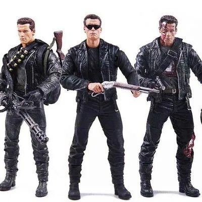 Neca The Terminator 2 Action Figure T-800 / T-1000 Pvc Action Figure Toy Model Toy 7 Tipi 18Cm