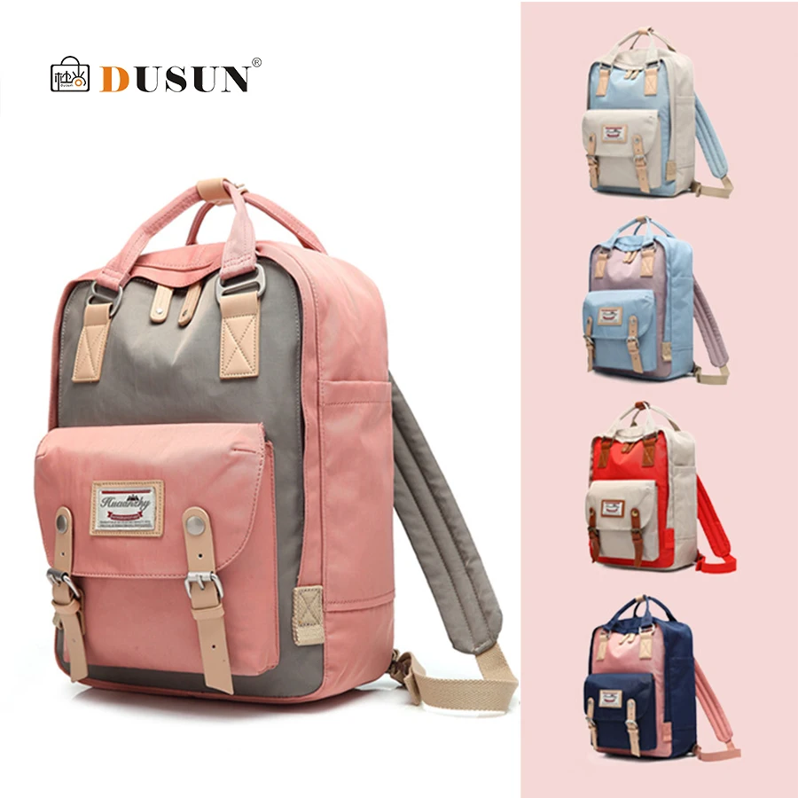 DUSUN Patchwork Preppy Mochila de gran capacidad bolsas para la escuela de los adolescentes Oxford bolsas de viaje portátil Mochila
