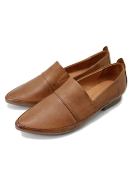 

2019 early spring new fashion sheepskin pointed shallow mouth comfortable flat shoes high quality low heel retro women's shoes.