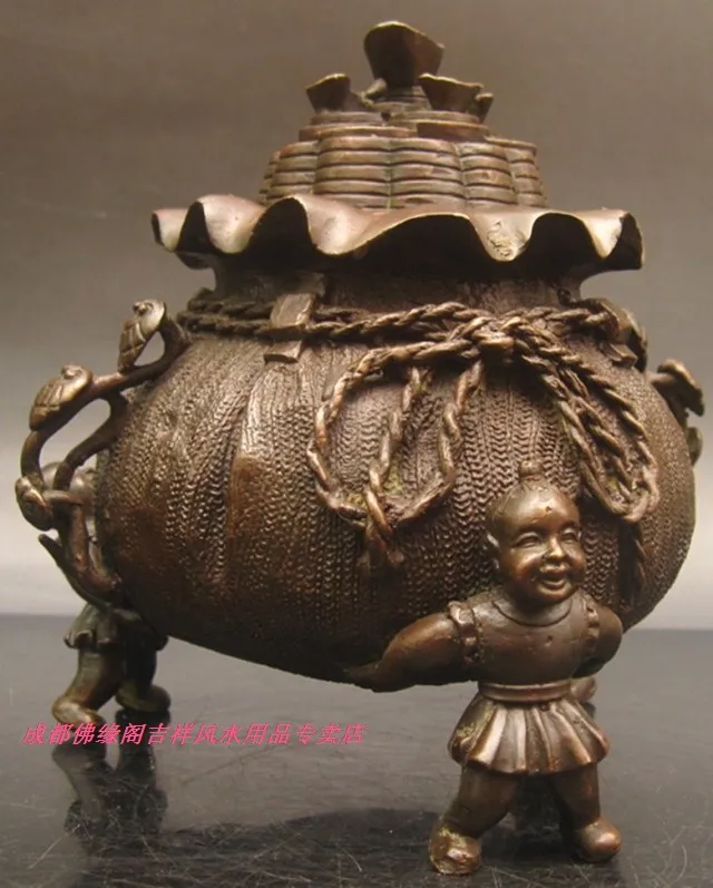 

crafts incense copper Bronze art Pure aromatherapy furnace burner burner lucky furnace Bronze crafts
