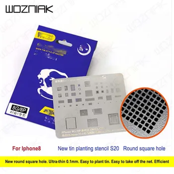 

Wozniak Planting Tin Network S20 for iphone 8 6 6s 7 plus A8 A9 A10 for CPU IC Repair Refurbished Tool 0.1mm