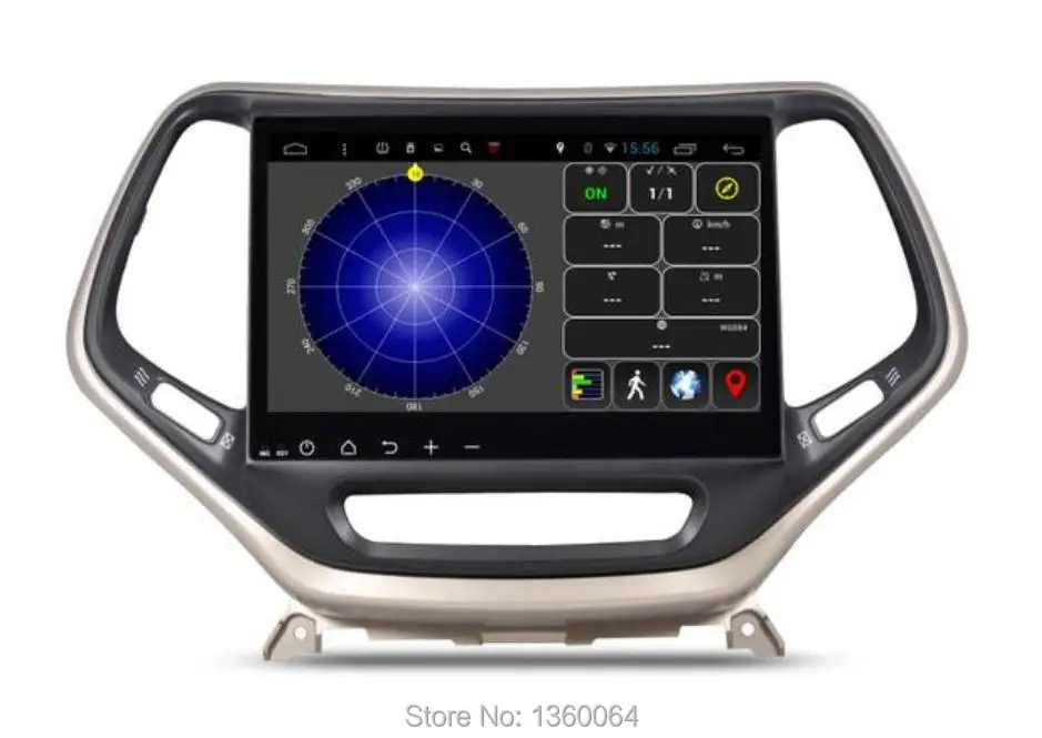 Best 10.2" Quad Core 1024X600 Android 6.0 Car Radio DVD GPS Navigation Bluetooth Stereo Head Unit for Jeep Cherokee 2015 2016 WIFI 3G 5
