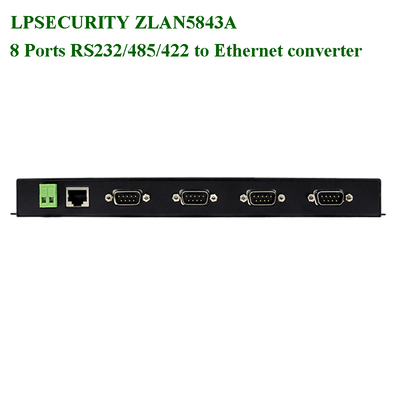 LPSECURTIY ZLAN5843A 8 портов RS232 RS485 RS422 к Ethernet TCP/IP конвертер несколько последовательных устройств сервер коммутатор Modbus шлюз