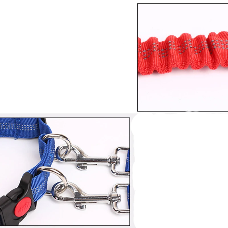 New Elastic Dog Traction Belt Rope Set Dog Leash Pet Run with Keeper Pets Sport Leash With Belt Free Hand Multifunctional Leash