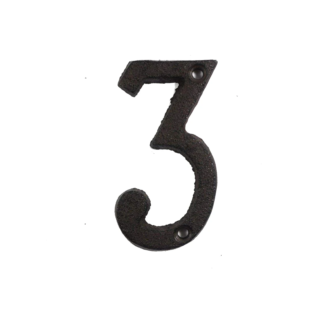 Металлические буквы цифры чугунные украшения знак на дом Дверная панель DIY кафе стена E2S - Цвет: 3
