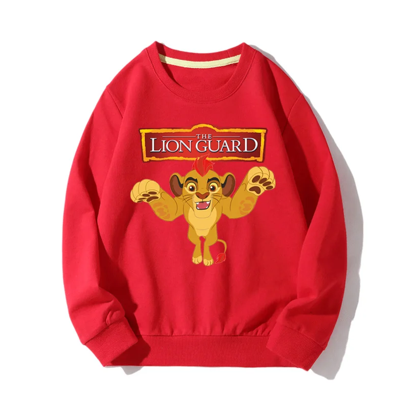 

Kids Hot Cartoon The Lion King Guard Hoodies Clothes Big Boy Girls Pink Sports Long Sleeve Sweatshirts Child Casual Coats JX020