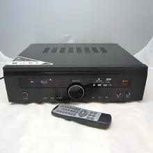 DJ-880 60 Вт* 2+ 120 Вт 2,1 канальный HiFi домашний караоке усилитель звука bluetooth с цифровым дисплеем USB SD play Двойной микрофонный вход
