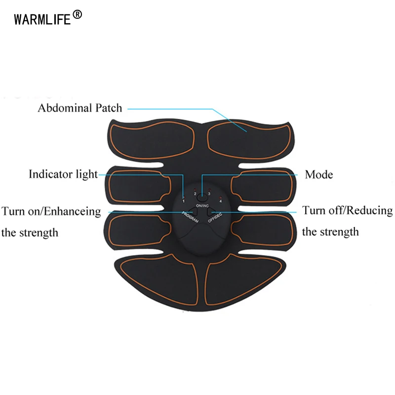 Умный EMS стимулятор мышц ABS тренажер для мышц брюшного пресса Тонер для тела фитнес-тренажер для бедер корректор для похудения унисекс