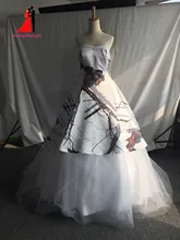 Stock Real Pictures Satin White Caom Wedding Dresses 2017 Ball Gown Bridal Gown
