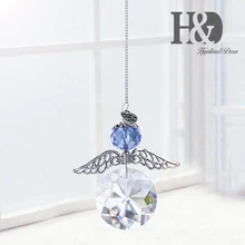 H& D Хрустальный Ангел-хранитель, витрина, подвесная подвеска на окно, Автомобильная подвеска, подвеска для зеркала заднего вида, рождественская елка, украшение для дома