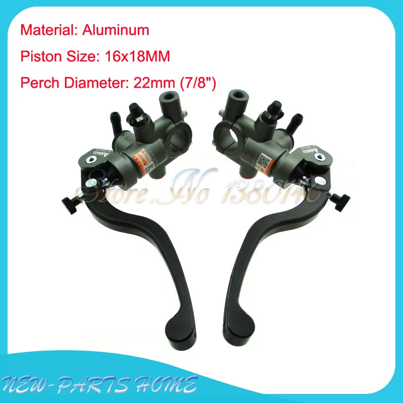 

Left Right Adelin Brake Master Cylinder Hydraulic 16x18 Piston For Motorcycle