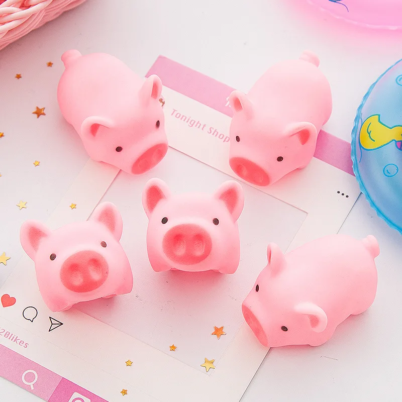 

1Pcs Cute Animal Lovable Pig Baby Bath Toy for Children Squeeze Sound Dabbling Toys Kids Clown Fish Bathroom Pinch Spray Toy