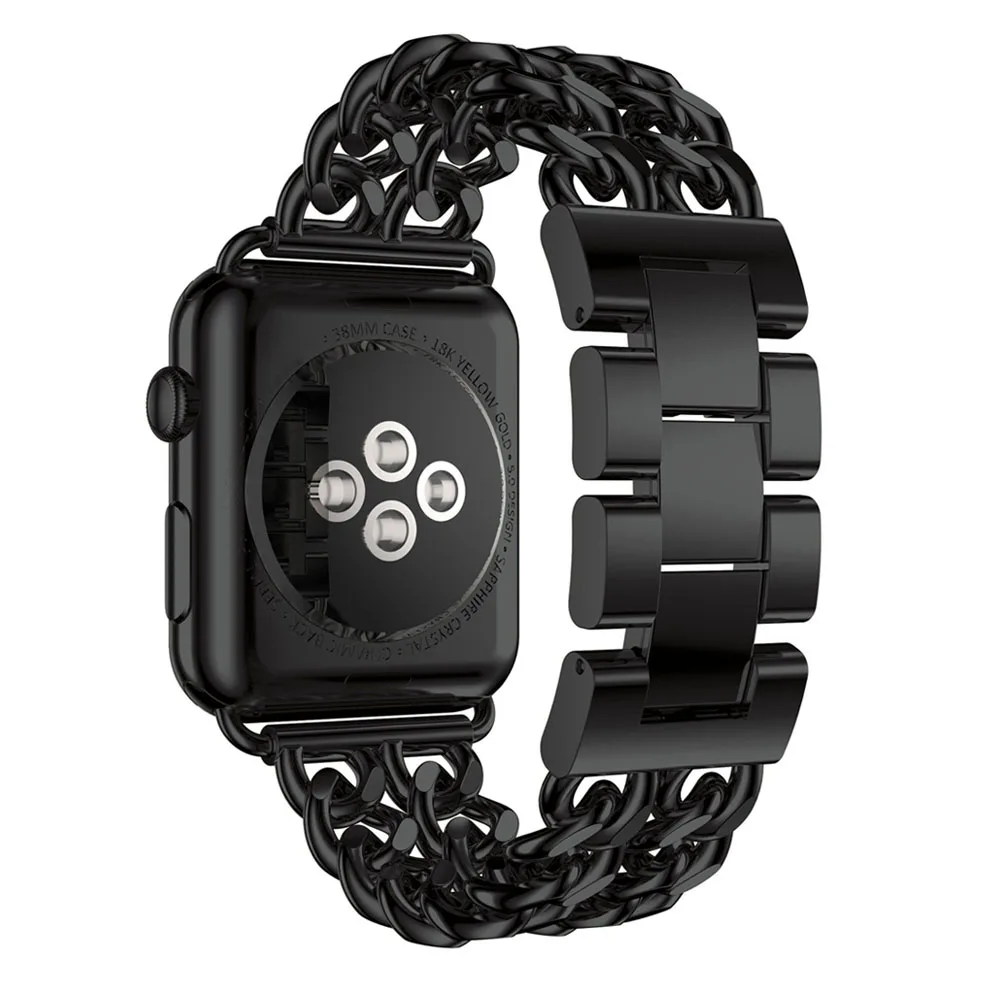 Браслет NZL из нержавеющей стали для Apple Watch Series 1 2 3 Band 42 мм 38 металлическая цепь iWatch