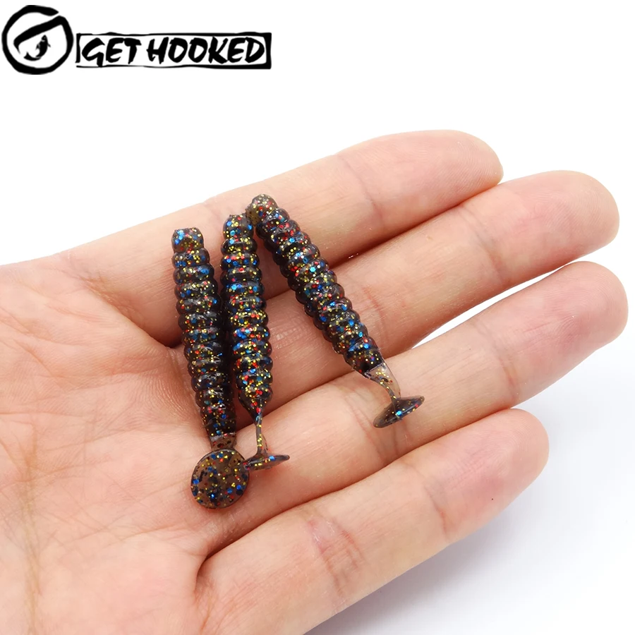 

Mini Lure Soft Bait 4cm 0.9g 20pcs Fishing Lures Paddle Tail Jig Shad Carp Fly Rock Fishing Silicon Bait