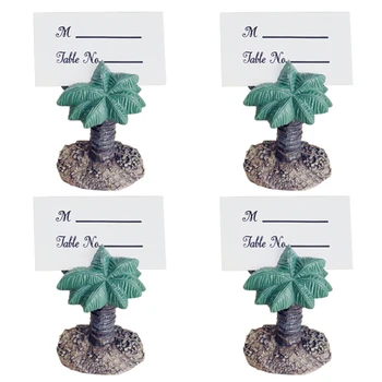 

BESTOYARD 4pcs Table Sign Holder Party Wedding Table Name Card Memo Note Holder Palm Shape
