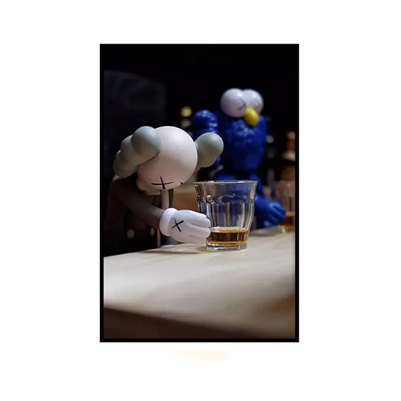 

30CM X 40CM KAWS BFF XX Companion Gallery Art Canvas Pop Contemporary Graffiti Painting Picture for Living Room Blank Wall ART