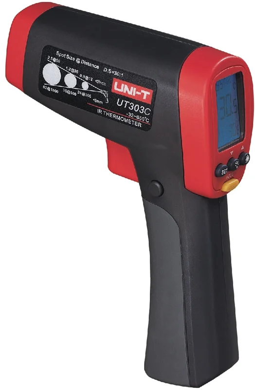 

Uni-t UT303C eletronico de alta precisao sem contato IR Digital Laser termometro infravermelho - 32 ~ 1050 Celsius / 30 : 1