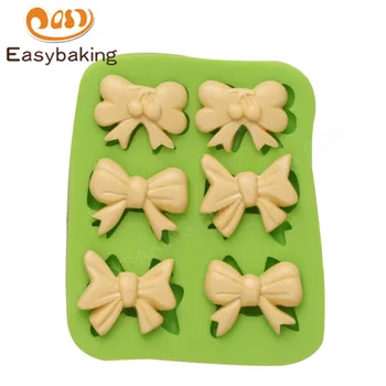 

Silicone Candy Mold Butterfly Bow Knot 3D Fondant Silicone Mould Sugar Craft Tool Pastry Baking Supplies for Cake Decorating