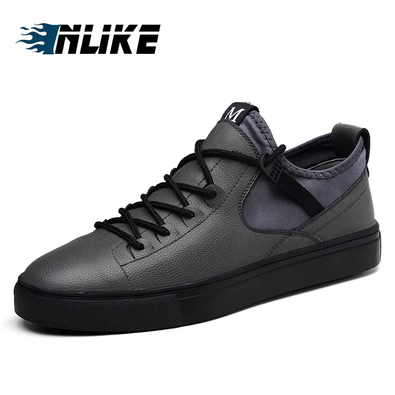 

INLIKE New Martens Casual Leather Doc Martins Boots Mens Military Shoes Leather Shoes Men Shoes