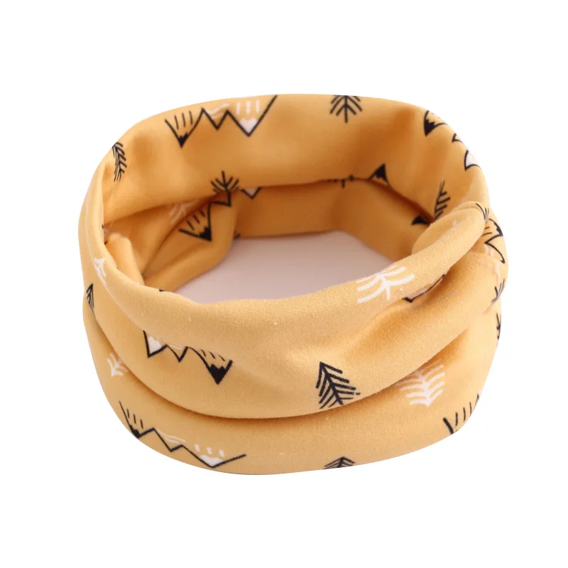 Зимний детский шарф для детей на осень бархатный шарф для девочек, для мальчиков-хомут с круглым воротником для мальчиков и девочек плюшевый шарф дети воротники шеи ребенка шарф - Цвет: snow hill yellow