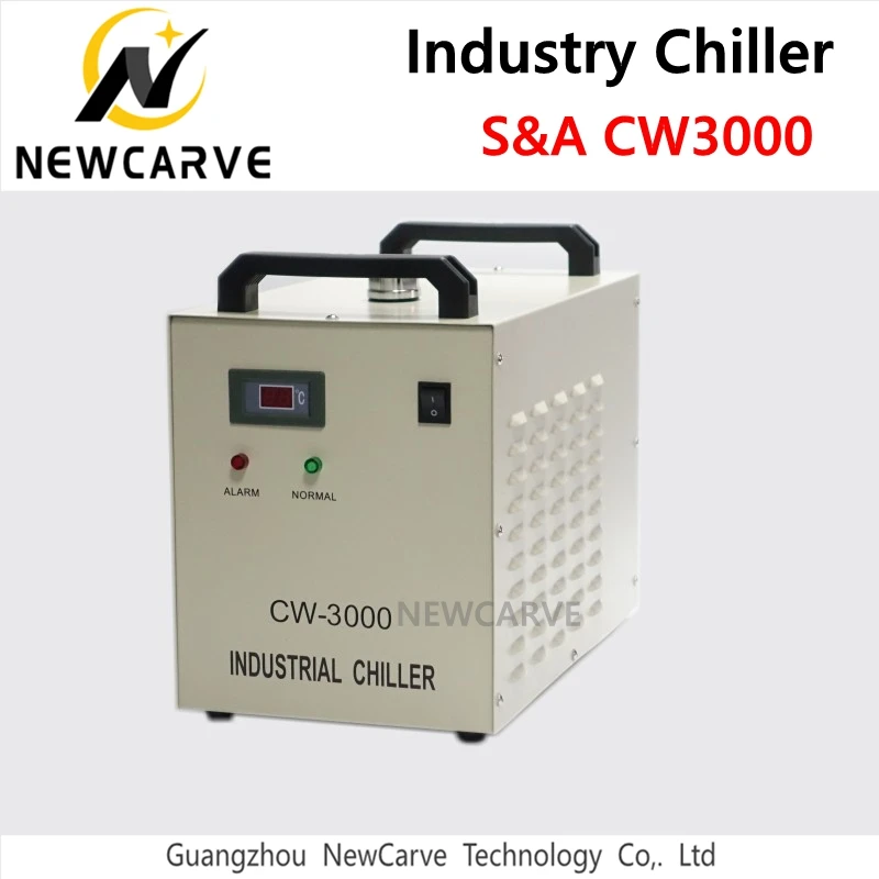 

S&A CW3000 industry water cool chiller CW3000AG CW3000DG for laser machine cooling 60W 80W laser tube NEWCARVE