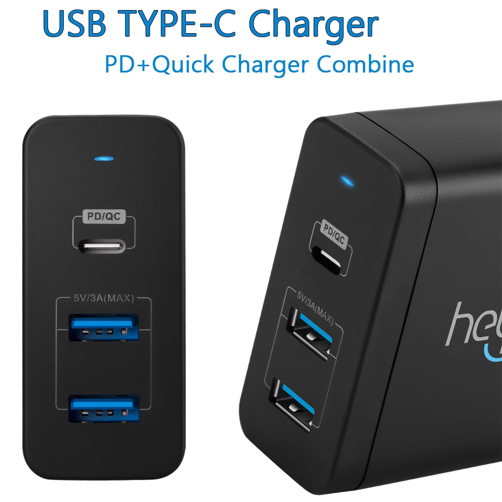 USB C Charger Power Delivery QC Type C PD 3 Port Fast Charger for NEW