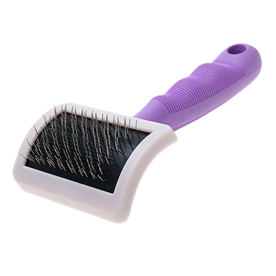 UXCELL Purple Handle Pet Dog & Bristles Grooming Brushbristle brush