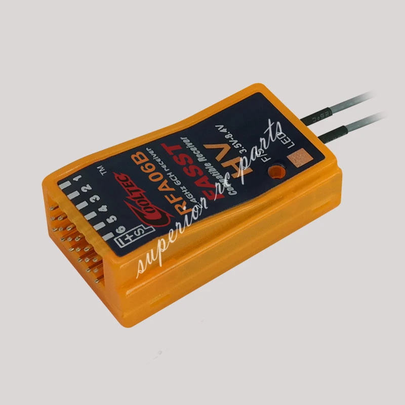 

RFA06B 6ch FASST Compatible Receiver for 6EX 7C TM-7 TM-8 T8FG T10C TM-10 T10CG 14SG T12Z,T12FG TM-14 T14MZ FPV Drone