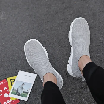 

Mocassin Homme Men's Casual Sneakers Male Socks Shoes Fashion Loafers Soft Wear Easy Leisure Footwear Adult Man Zapatos Hombre