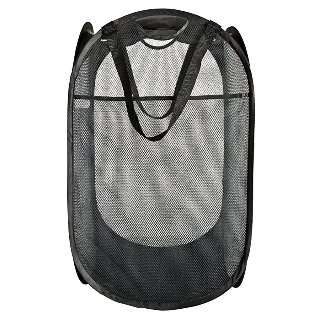 

Foldable Steel Wire Laundry Storage Basket Bag Hampers Toy Basket Home And Hotel Practical Storage Basket