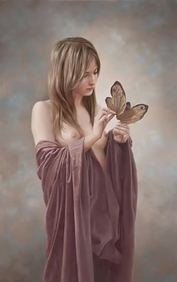 Original Portraits Oil painting female art nude girl