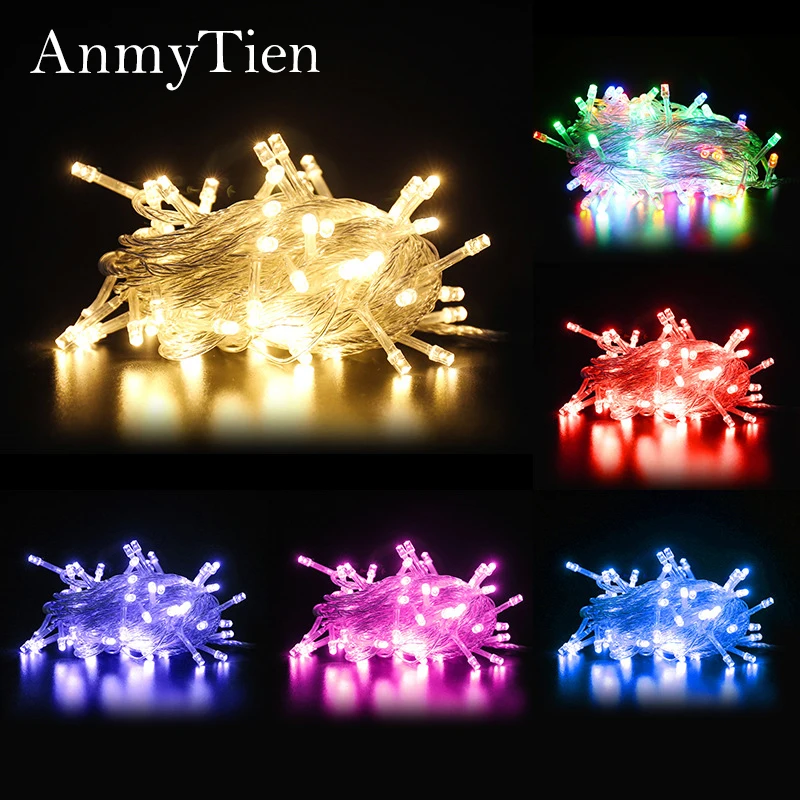 LED Light String Small Lanterns Starry Room Wedding Holiday Decoration Outdoor Net Red Live Multicolor Stars Lights | Лампы и