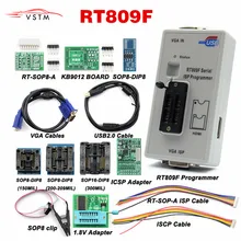 2020 mais novo rt809f isp programador/rt809 lcd usb programador ferramentas de reparo 24-25-93 série ic com 11 adaptadores