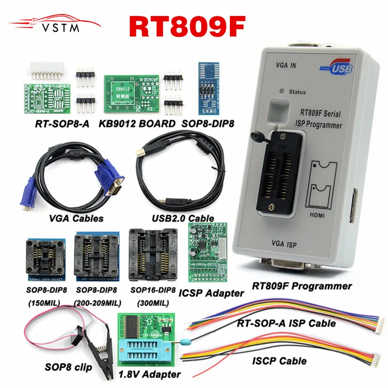 Программатор RT809F ISP/RT809 с ЖК дисплеем и usb адаптером 24 25 93|Программаторы