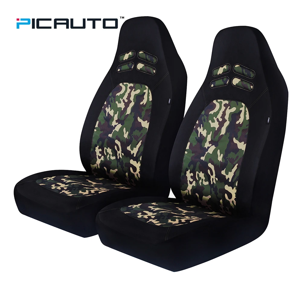 

PIC AUTO Camo High Back Seat Covers Universal Fit Cars interior Accessories Seat Protector Mesh&Polyester Fabric Waterproof New