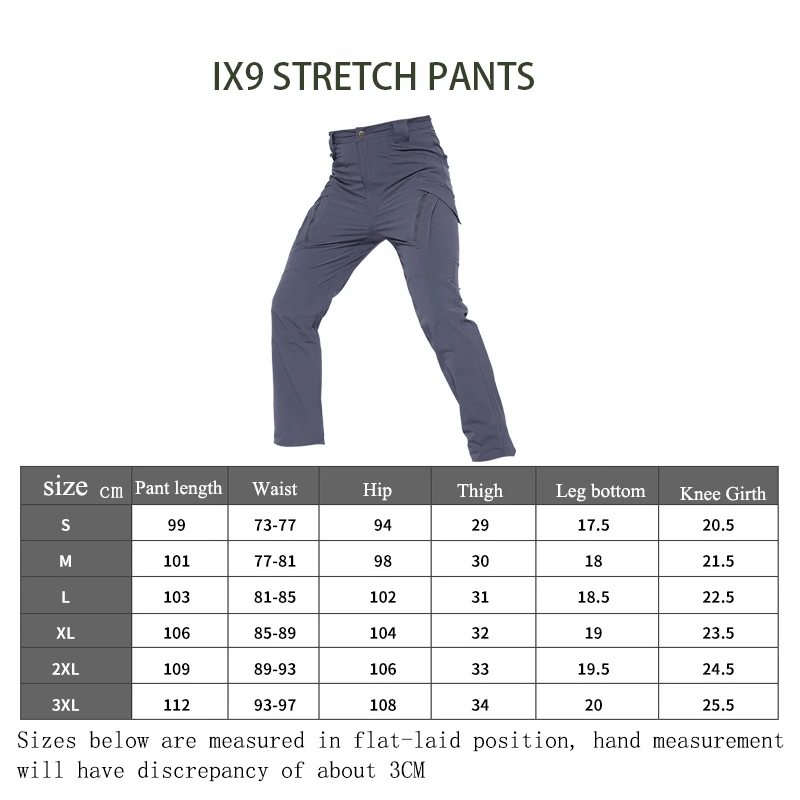 IX9 Stretch pantalones de senderismo hombres deportes al aire libre senderismo Camping pesca de carga impermeable pantalones de las mujeres táctico militar Pantalones