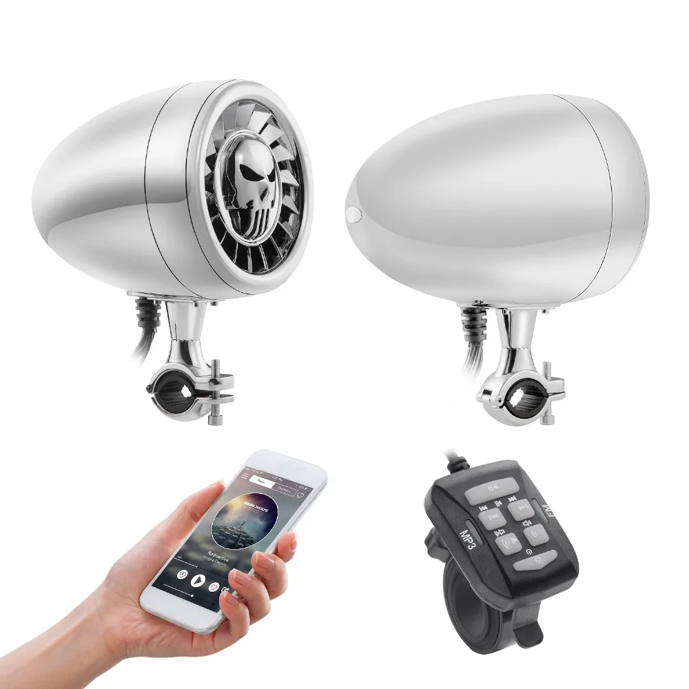 5&quotMotorcycle Bluetooth Speakers 600W Class AB Amp Bicycle Motor BT Audio System For Motorcycle ATV UTV | Автомобили и