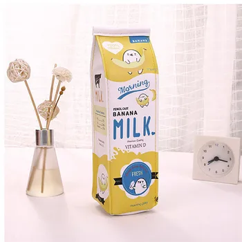 

2018 Cute Pencil Case Creative Milk Pencil Bag For Kids Novelty Item Kids pencil bag student stationary for gifts A20