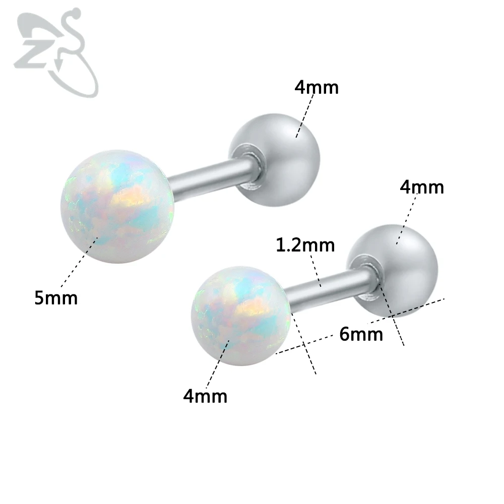 Серьги из натуральных опаловых камней, серьги из нержавеющей стали, шпильки для пирсинга хрящей для женщин, милые серьги, аксессуары для ушей