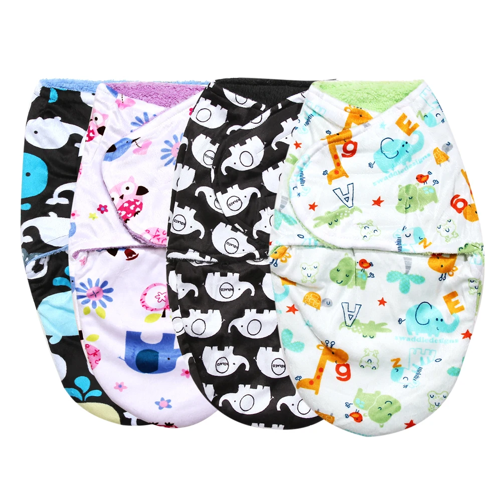 

Super Soft Baby Sleeping Bag Clothes Double Layer Short Plush Baby Blankets Swaddle Wrap Winter Newborns Envelope Quilt Blanket