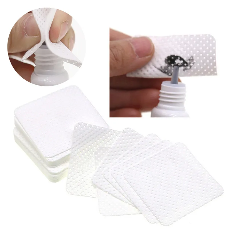 

100pcs New Professional False Eyelash Glue Remover Eyelash Extensions Tool Clean Cloth Eyelash Extension Glue Remover #292705