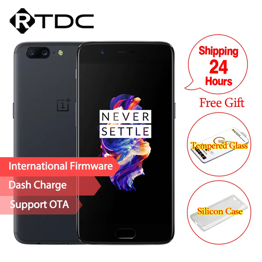 

In Stock Original Oneplus 5 Snapdragon 835 Octa Core 6/8GB RAM 64/128GB ROM 5.5"FHD Dual 16MP NFC Fingerprint 3300mAh Smartphone