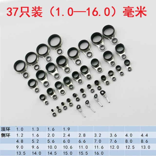 37 Pcs Stainless Steel Telescopic Fishing Rod Guides Top Ring Set Rod  Repair Kit Fishing Rod Guides Mixed Sizes - Fishing Tools - AliExpress