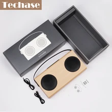 Techase Wooden caixa de som Bluetooth Partable Speaker parlantes bluetooth Power Bank Function Support AUX Radio FM For Xiaomi