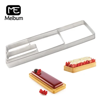 

Meibum Various Rectangle Stainless Steel Pizza Tart Ring French Fruit Cream Pie Pan Cheese Mousse Dessert Cake Mold Baking Tools