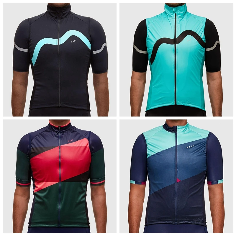 

2019 MAAP men cycling vest bike reflective sleeveless windproof moutain bicycle jacket running safety coat ropa ciclismo clothes