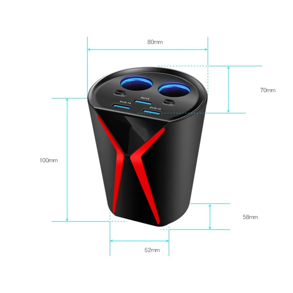 DC 12-24V 3.1A 3 usb порта автомобильное зарядное устройство адаптер двойной Прикуриватель разъем