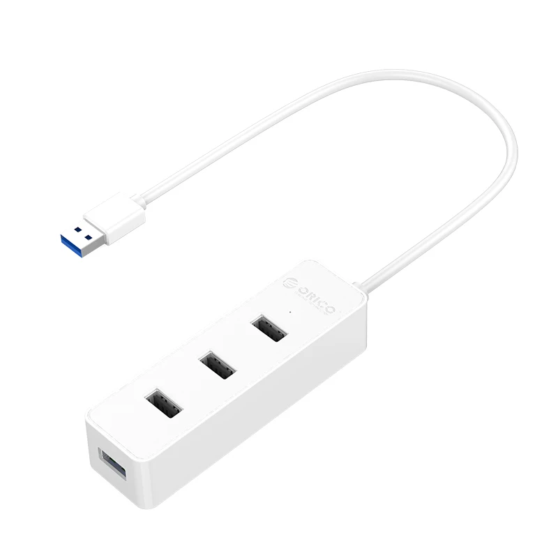 ORICO W5PH4 USB 3,0 концентратор Портативный с питанием от шины USB 3,0 с VL812 Чипсет 4 Порты и разъёмы хаб для ноутбука/ультрабук 5 Гбит/с USB разветвителем концентраторы - Цвет: Белый